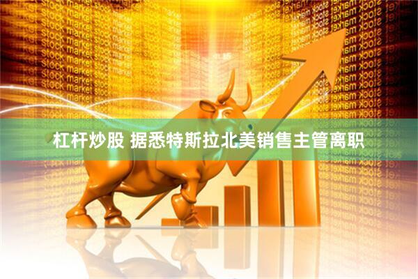 杠杆炒股 据悉特斯拉北美销售主管离职